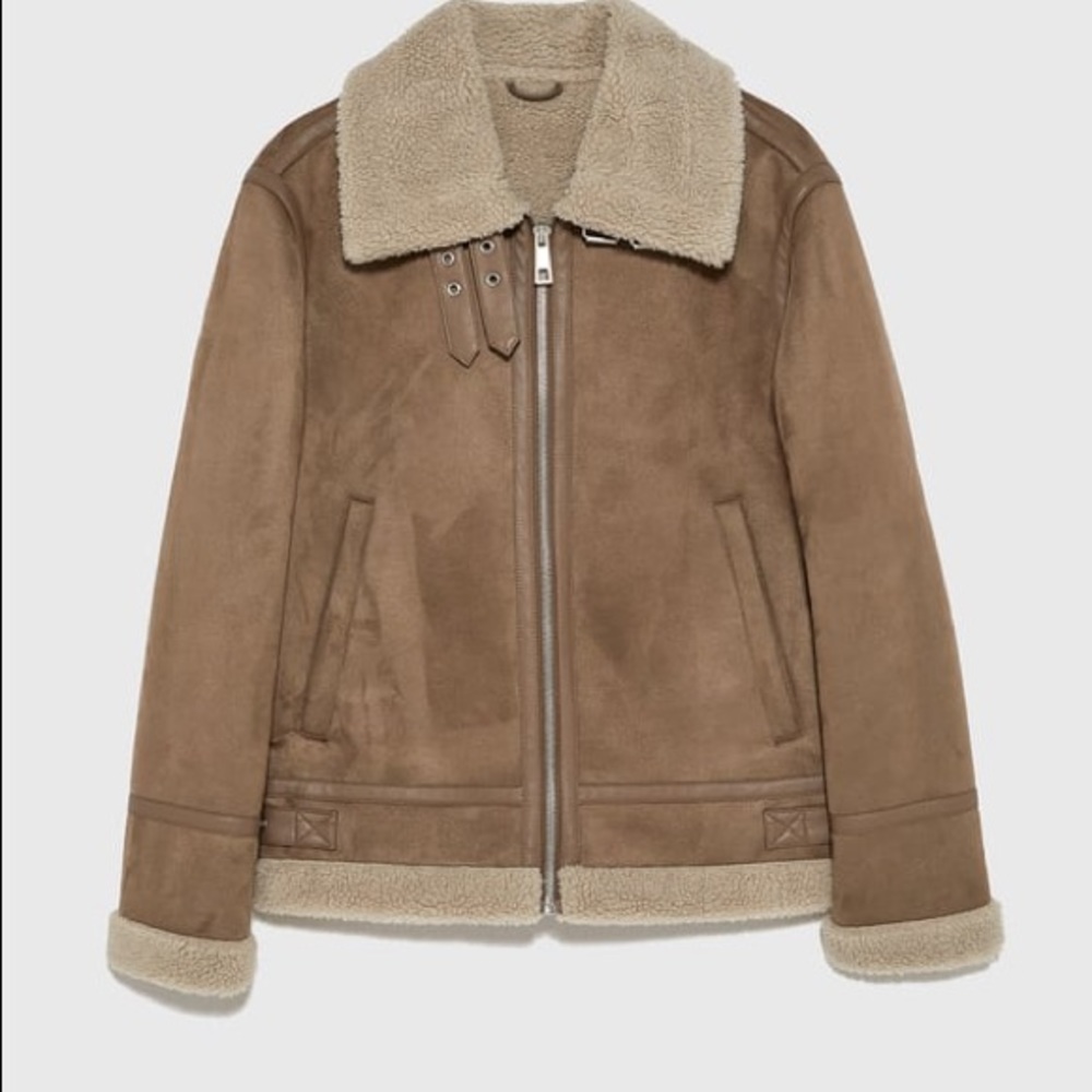 Zara women’s shearling jacket